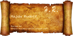 Hajda Rudolf névjegykártya